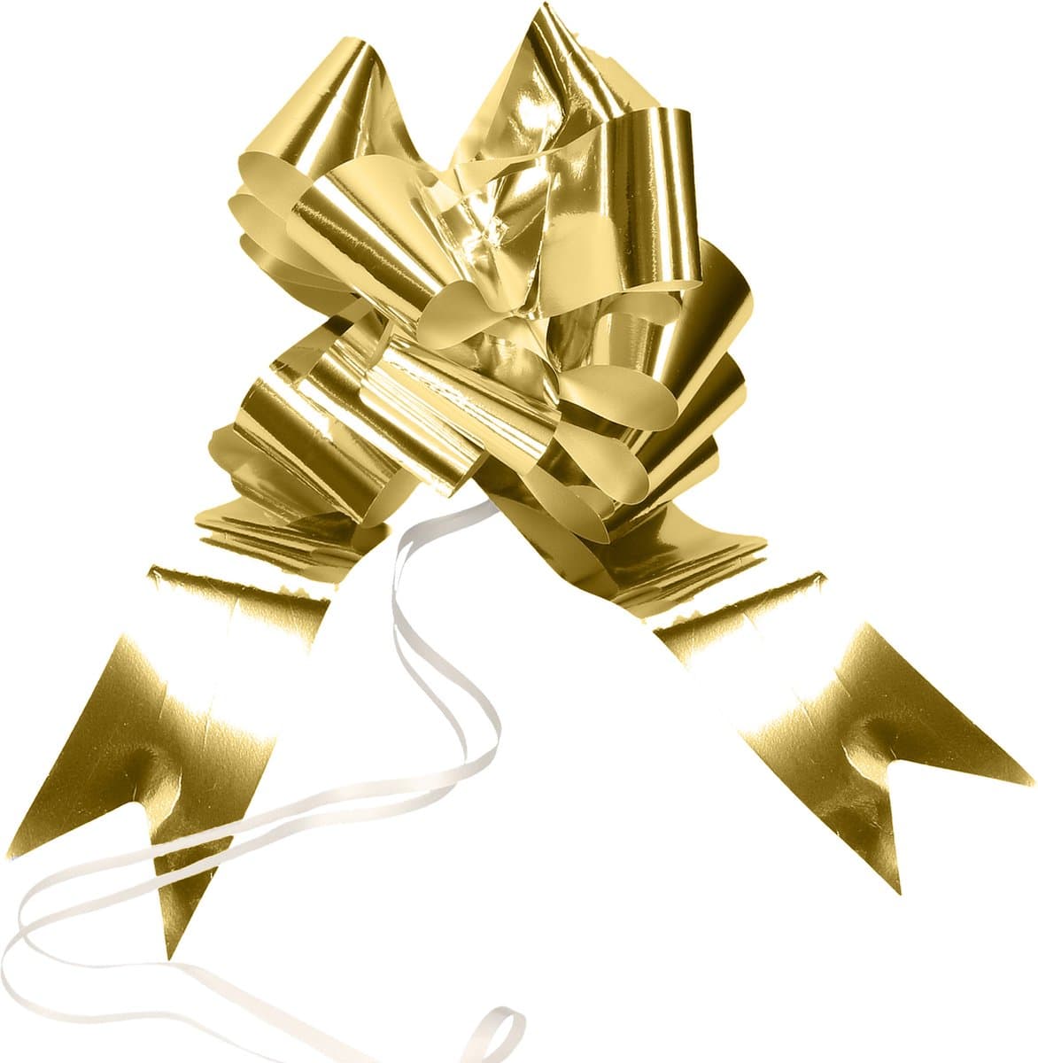 Santex trouwauto lint met strikjes - Bruiloft - goud - just married - autodecoratie set