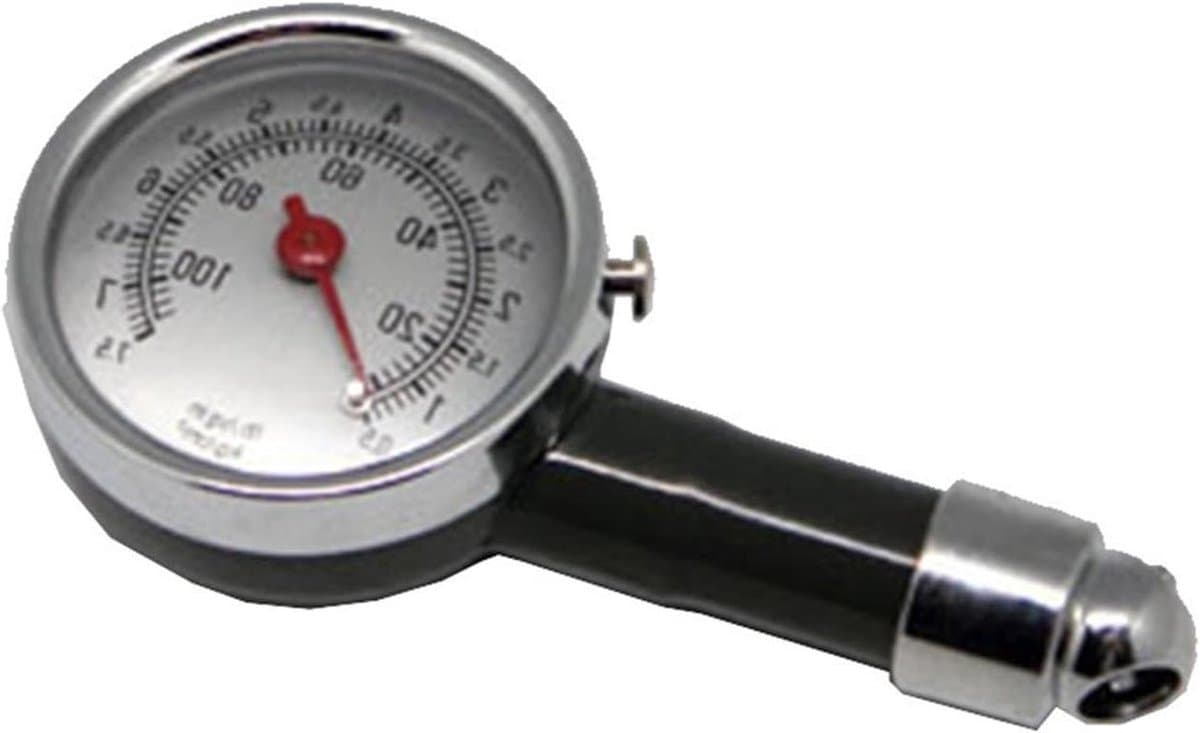 Bandenspanningsmeter Auto - Bandenmeter Voertuig - Bandenspanning Controleren - Gemakkelijk Afleesbaar - 0-3.5 Bar - Roestvrij Staal