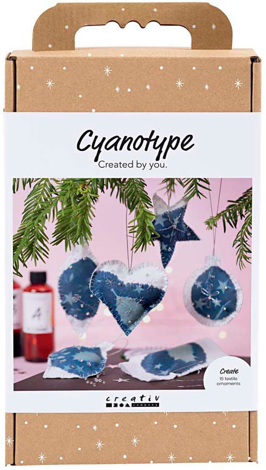 Creativ Company Hobbyset Cyanotypie Kerstdecoraties Met Cyanotypie