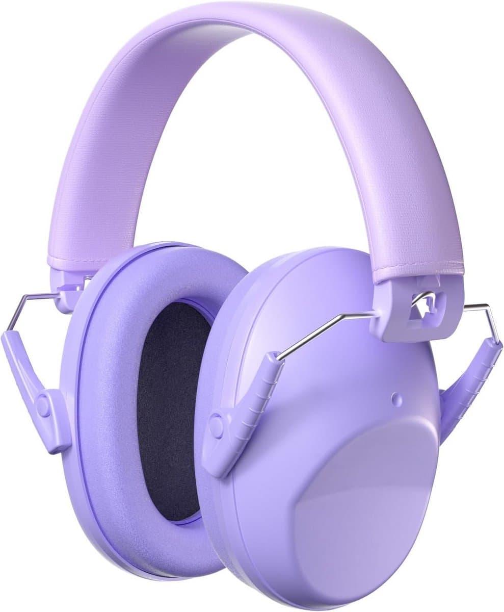 Kinder Gehoorbescherming - Koptelefoon Baby - Rust Creëren - NRR 22 dB Certificering - Verstelbaar - Lila
