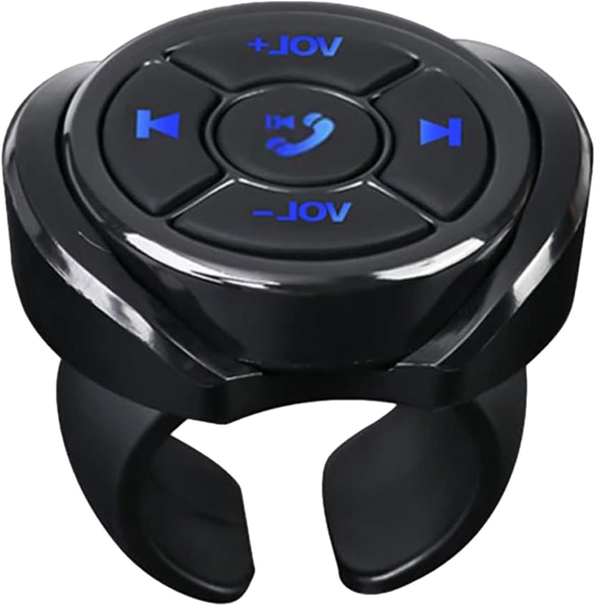 Multimedia Controller - Muziek Afstandsbediening - Auto Muziek Bediening - Draadloze Connectiviteit - 36 mm Diameter - Zwart