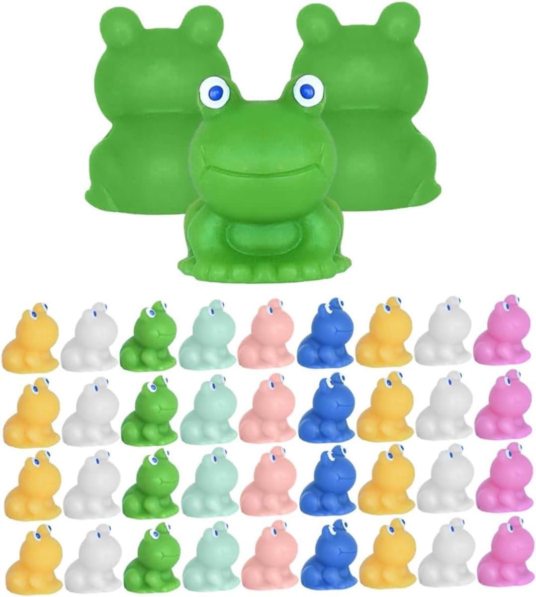 Kikker Beeldjes - Mini Ornament - Tuin Decoratie - Realistische Vorm - 50 Stuks - Assorti