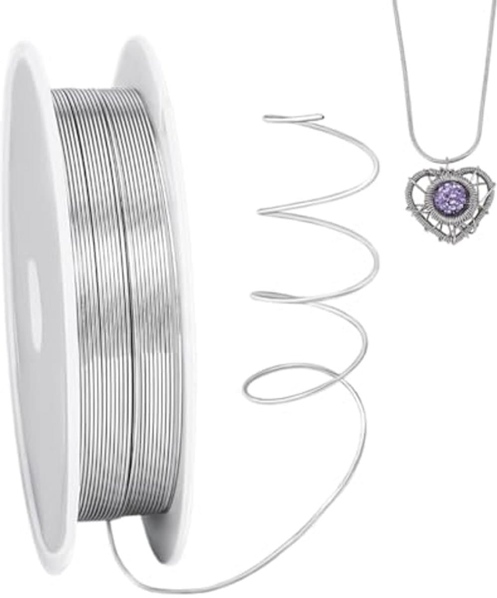 Hobby Draad - Ambachtelijk Metaaldraad - Sieraden Maken - Soepel en Buigzaam - 7 Meter - Zilver