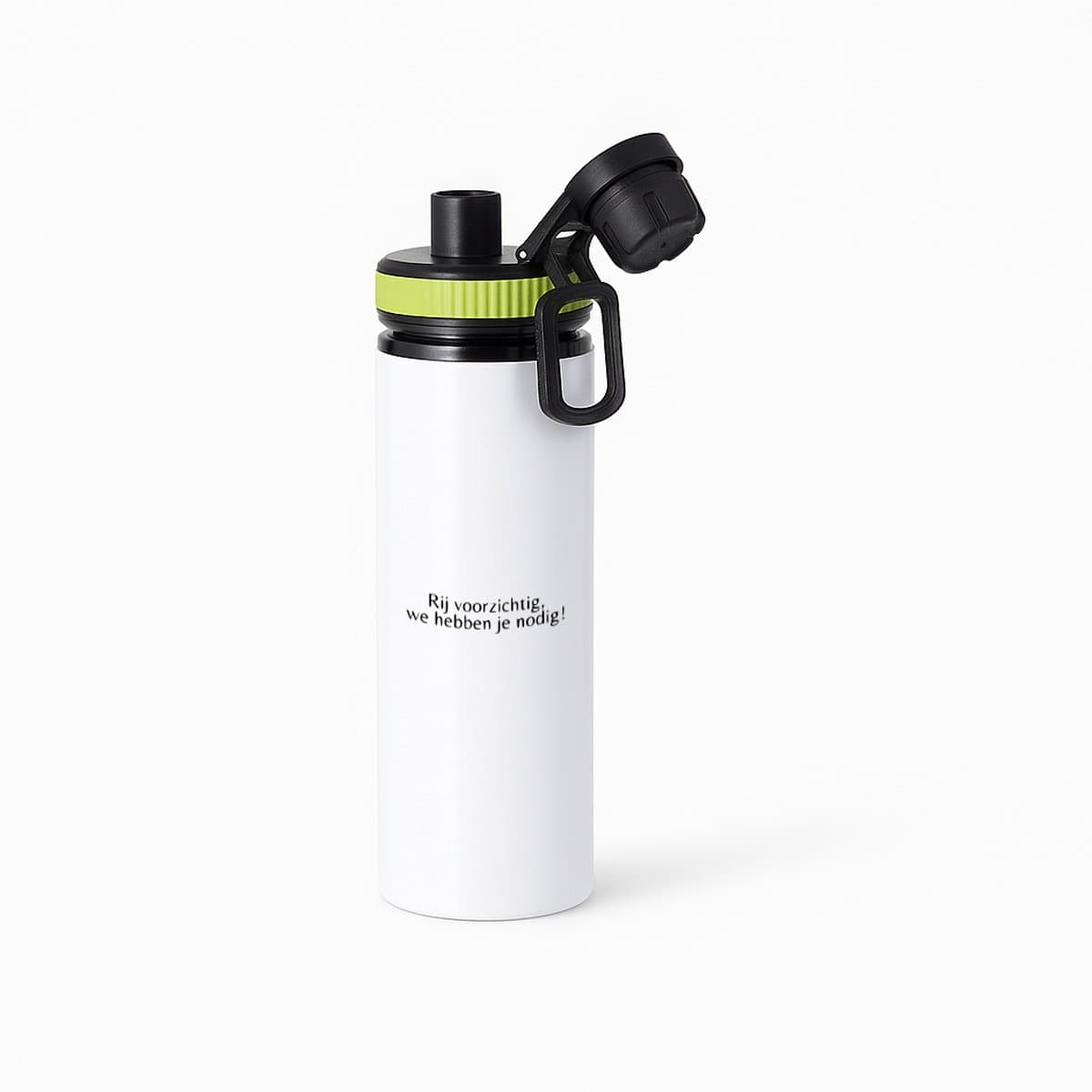 Hacebo® - rij voorzichtig we hebben je nodig waterfles met draaidop groen - mensen die snel rijden - we hebben je nodig - mensen die houden van quotes - quotes - verjaardagscadeau - verjaardag - cadeau - kado - water fles - 850ML