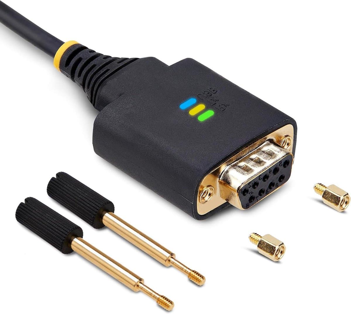 Seriële Adapter Kabel - Null Modem RS232 - Poort Uitbreiding - Verwisselbare Schroeven - 1 Meter Lengte - Zwart