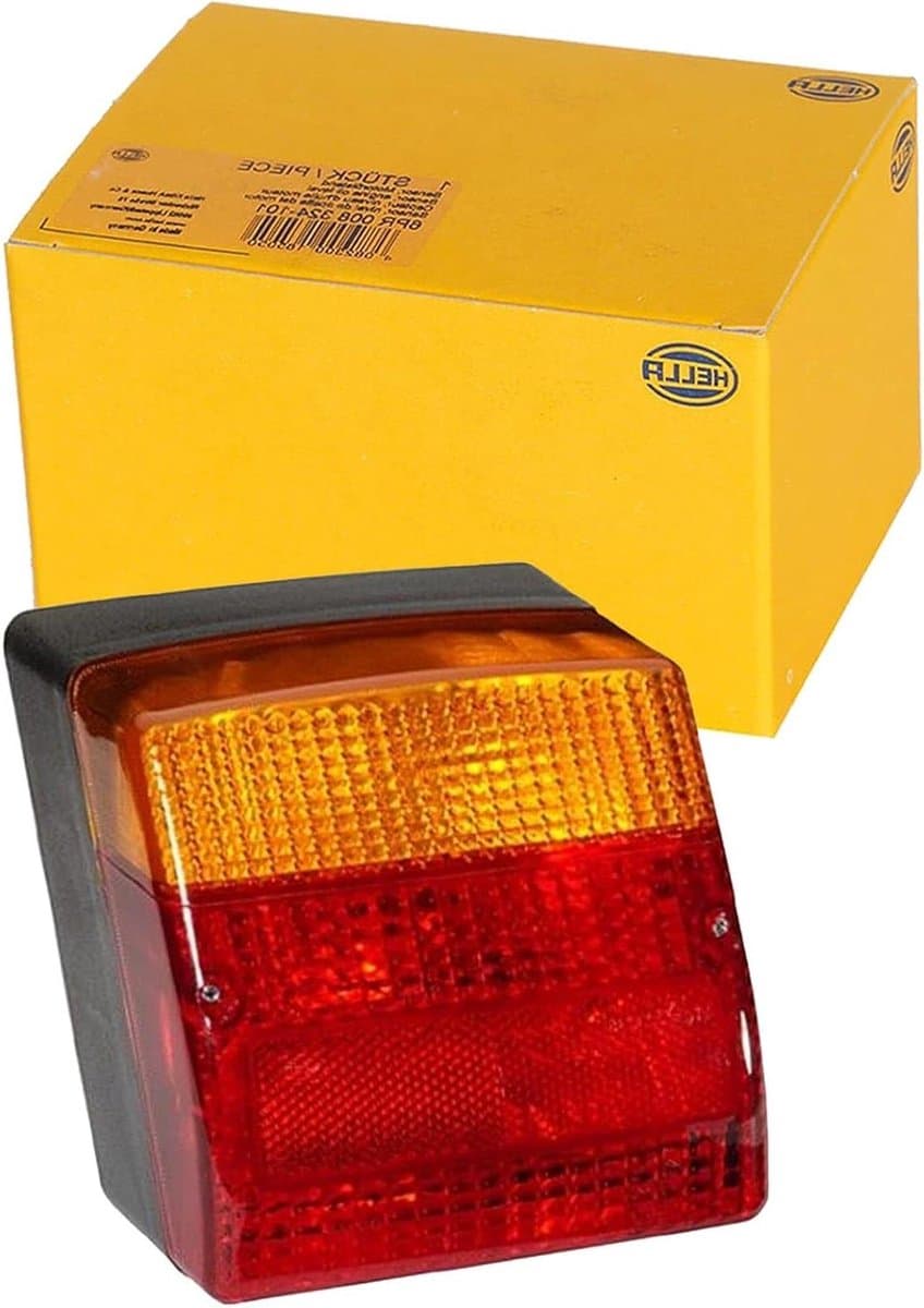 Achterlicht Unit - Combinatie Achterlicht - Voertuig Verlichting - Vier Lichtfuncties - 140mm Breed - Rood Geel