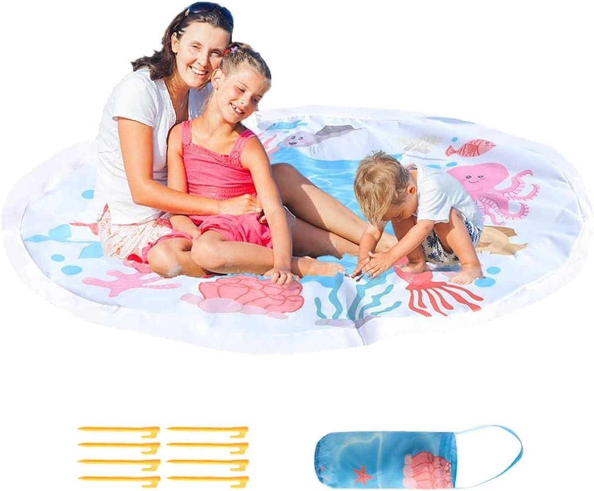 Baby Zwembad Buiten - Opblaasbadje Kinderen - Waterpret Zomer - Antislip Oppervlak - 81 cm Vierkant - Blauw