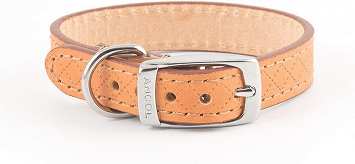 Diamant Leren Halsband voor Honden 26-36 cm