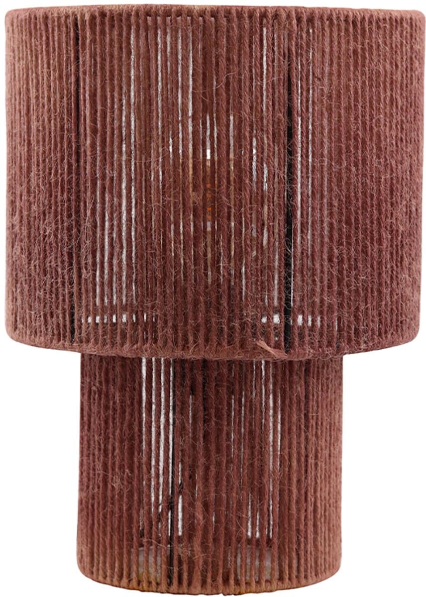 Olucia - SANNY - Tafellamp - Rood / Zwart - Vorm: Cilinder