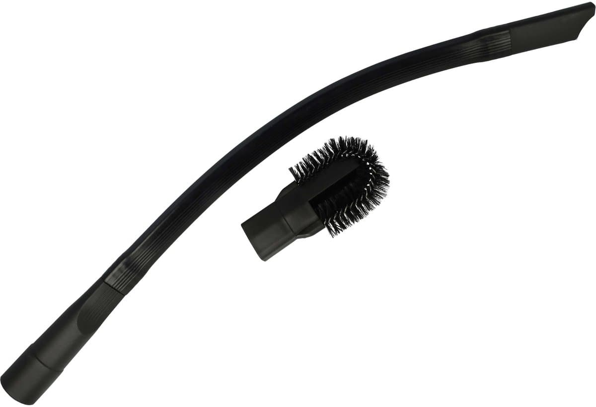vhbw Flexibele kierenzuigmond compatibel met Kärcher T 15/1 HEPA-stofzuiger met ronde aansluiting van 30-37 mm - zuigmond, verwijderbare borstel, 63,2 cm
