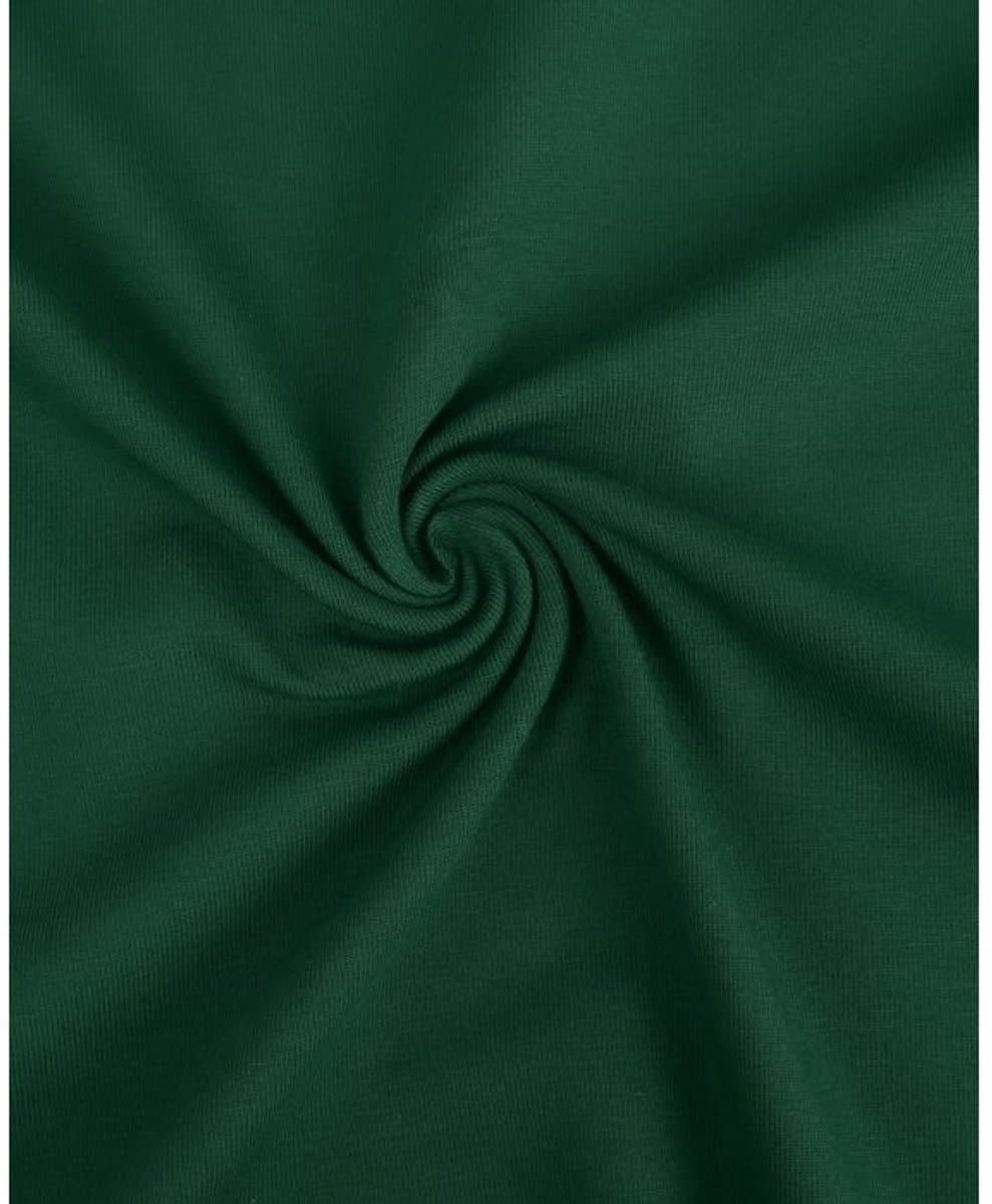 Tricot Stof Uni Flessen Groen – 95% Katoen – 5% Elasthaan – 220 g/m² – 150 cm Breed – Oeko-Tex – Jersey Stof