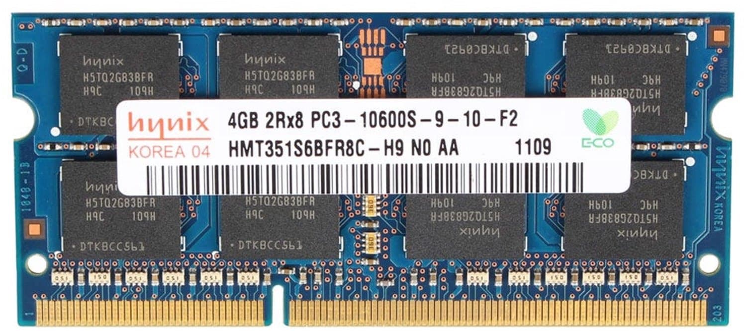 SK hynix HMT351S6BFR8C – 4GB DDR3 SODIMM – 204-pin – 1600 MHz – 1.5V – 2Rx8