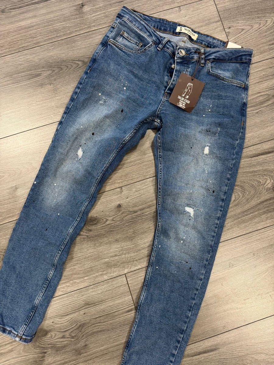 Tailor Stash - Heren Jeans - Blauw - Lengte 32