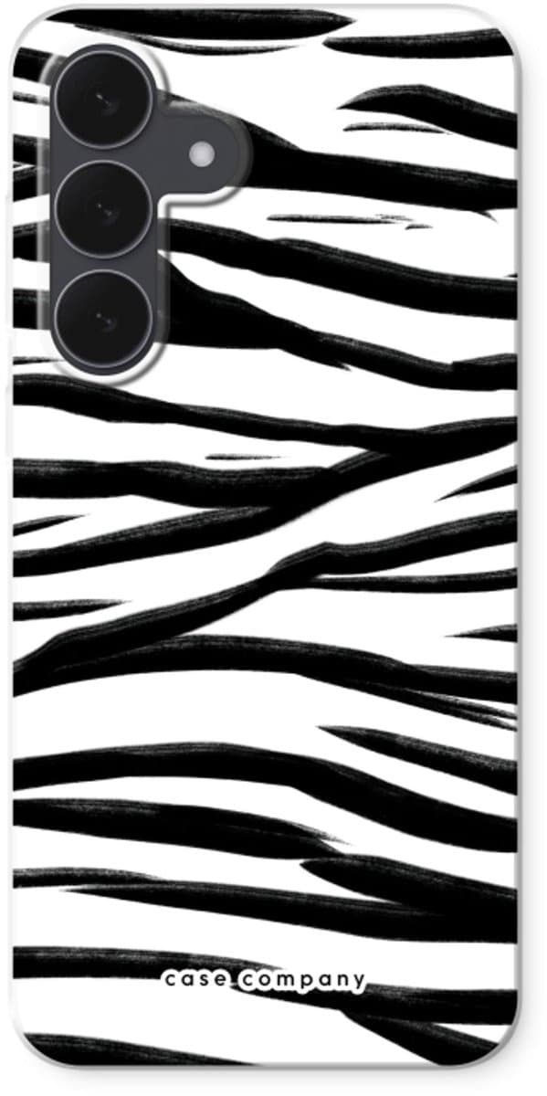 Case Company® - Hoesje geschikt voor Samsung Galaxy S25 FE hoesje - Zebra pattern - Soft Cover Telefoonhoesje - Bescherming aan alle Kanten en Schermrand