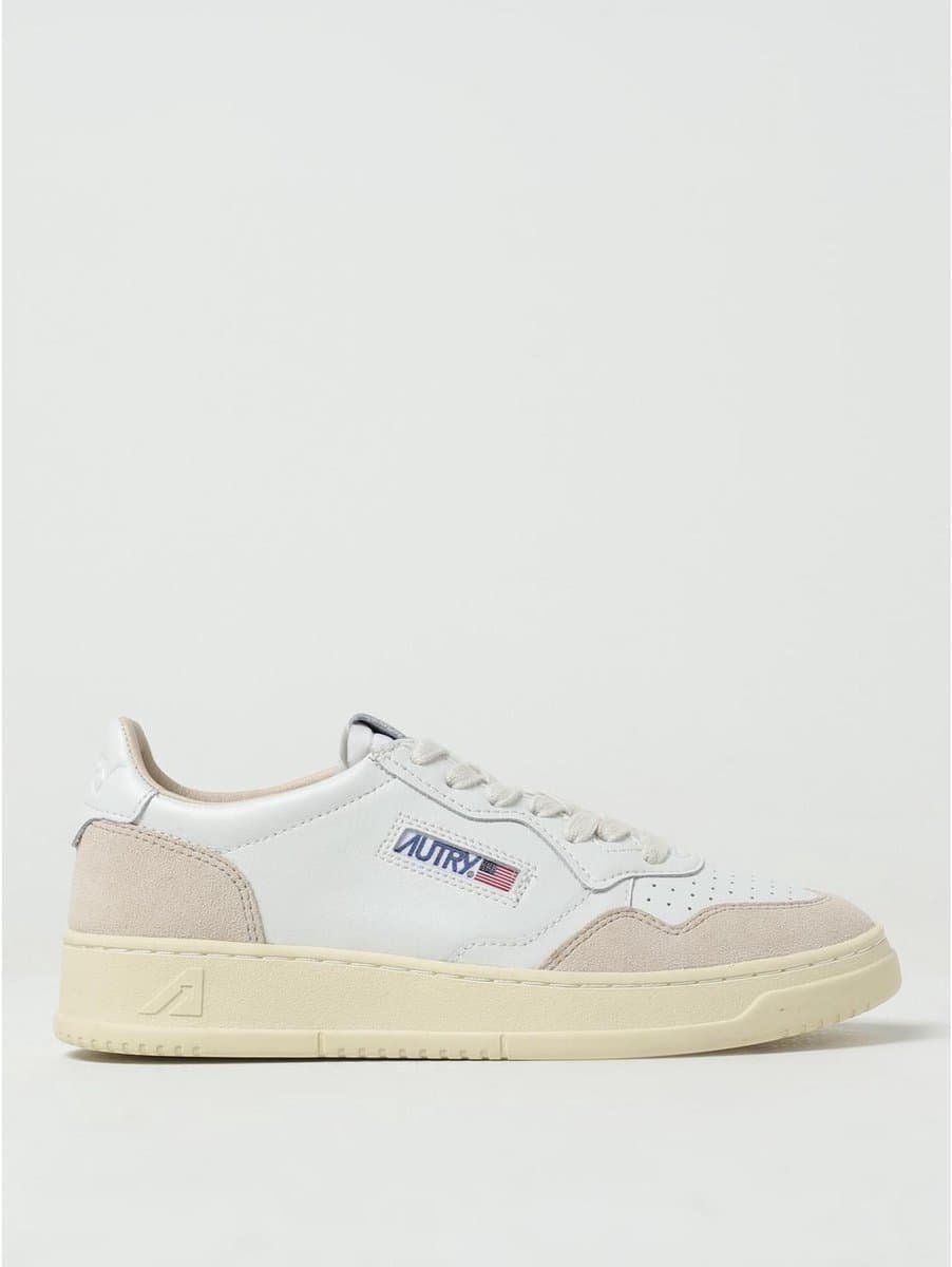 Leather Upper Round Toe Lace-Up Closure Comfortable Fit Sneakers Wo