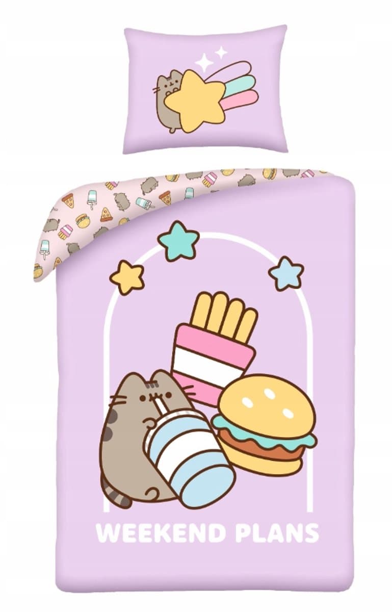 Pusheen Dekbedovertrek 140x200 cm Microvezel met Kussensloop 70x90 cm