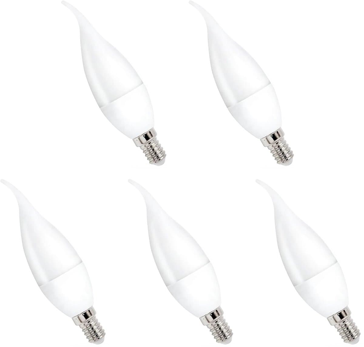 Spectrum LED Kaarslamp E14 8W - 230V - 710 Lumen - 3000K Warm wit - Gezellig licht - Energiezuinig - 5 stuks