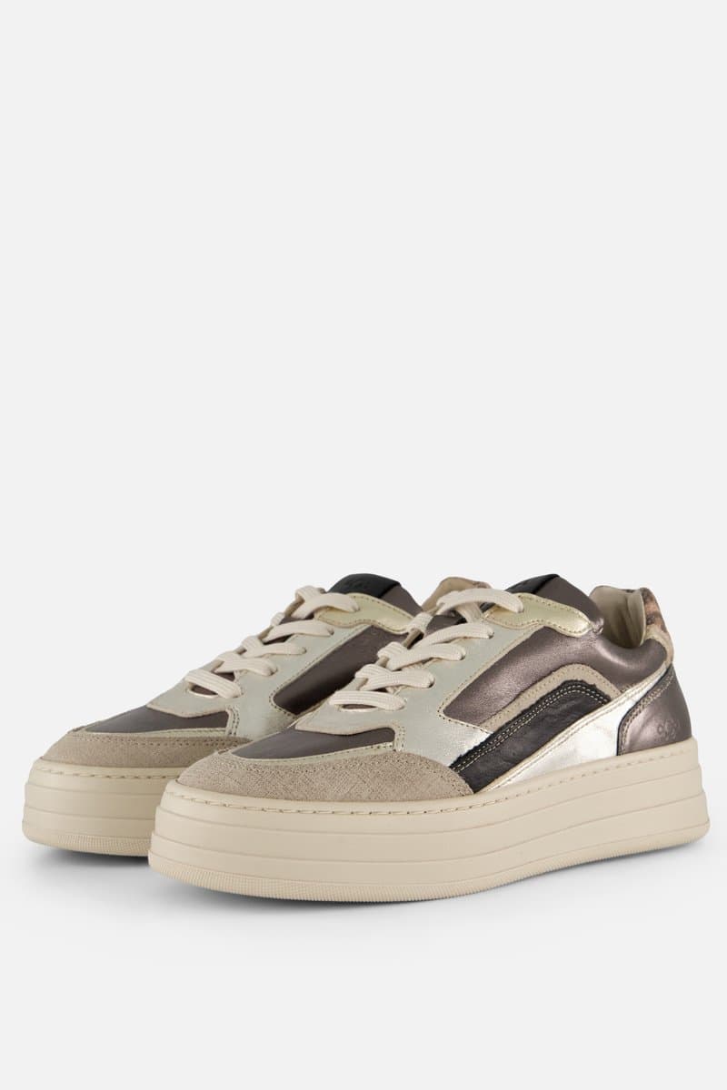 Aqa Sneakers taupe Leer - Dames - Maat 40