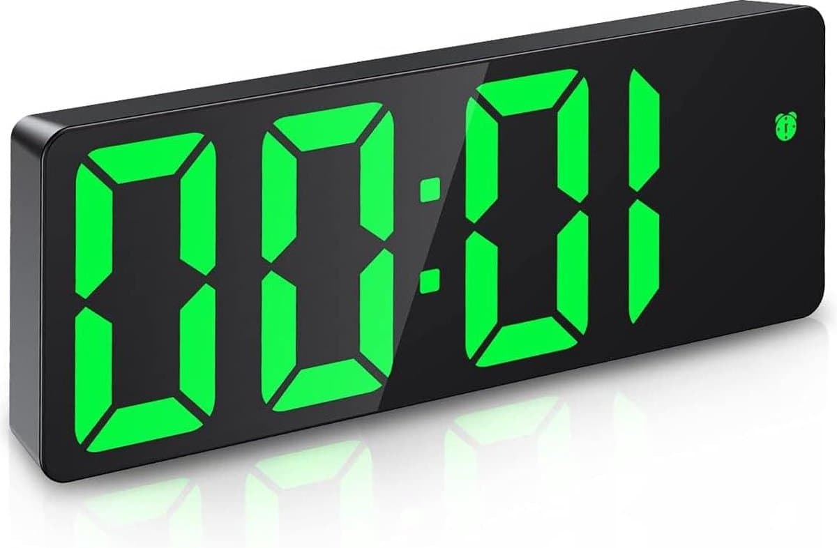 Digitale wekker met led-klok en temperatuurweergave - instelbare helderheid en 12/24-uurs display - geschikt voor thuis, slaapkamer, kantoor en kinderen