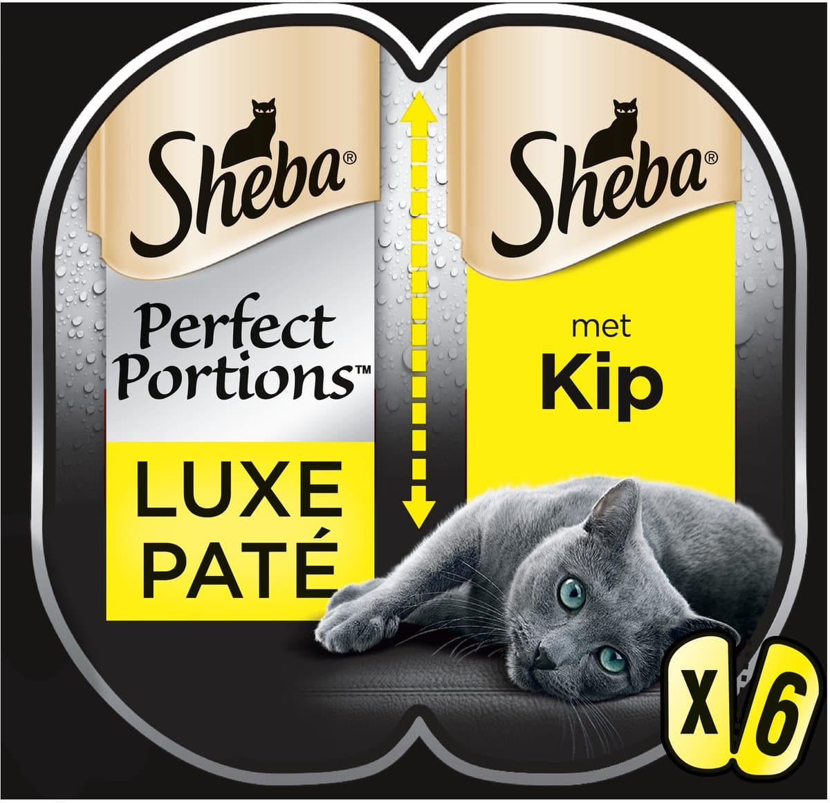Sheba Perfect Portions volwassen kattenvoer kip 3 x 75 g