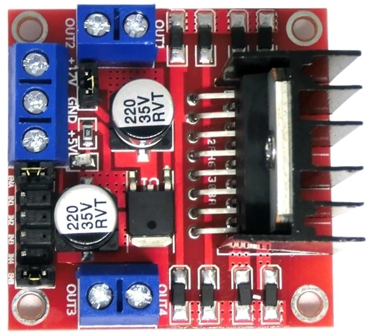 Motordriver Module - Stappenmotor Controller - Robotica Projecten - Dubbele H-brug - 1 Stuk - Groen