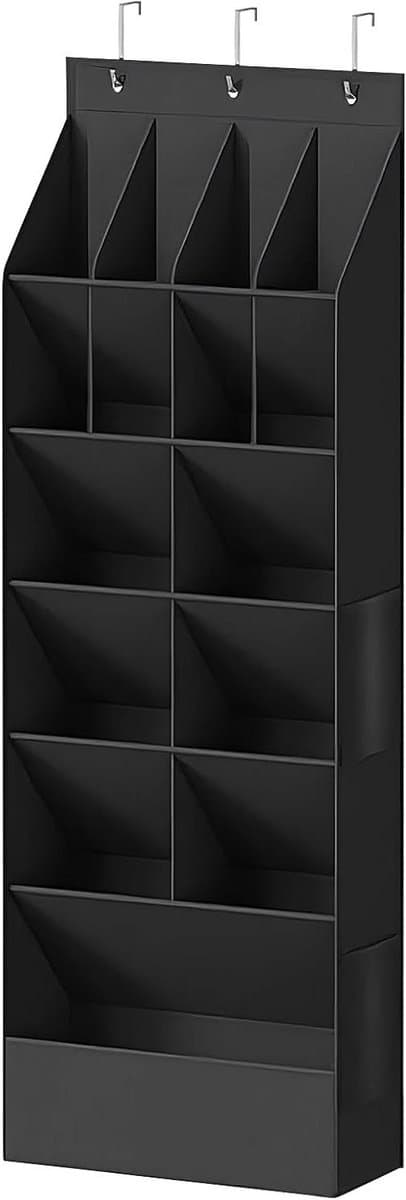Schoenenorganizer Deurhanger - Schoenenrek Kast - Ruimte Besparen - 11 Mesh Vakken - 47 Inch Hoog - Grijs