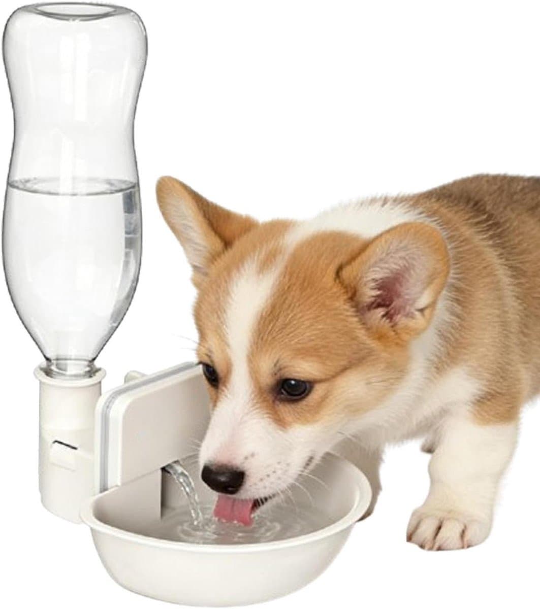 Drinkfles Huisdieren - Waterbak Dier - Hydratatie Onderweg - Lekvrije Kom - Compact Formaat - Blauw