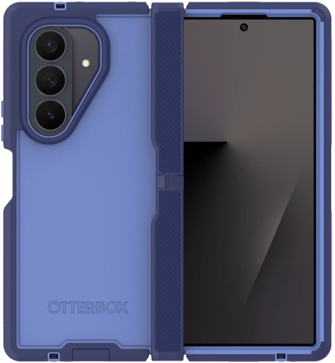 OtterBox Defender Pro XT Hoesje Geschikt voor Samsung Galaxy Z Fold 8 - Back Cover Compatibel met MagSafe & Qi2 - Beschermhoes Blauw