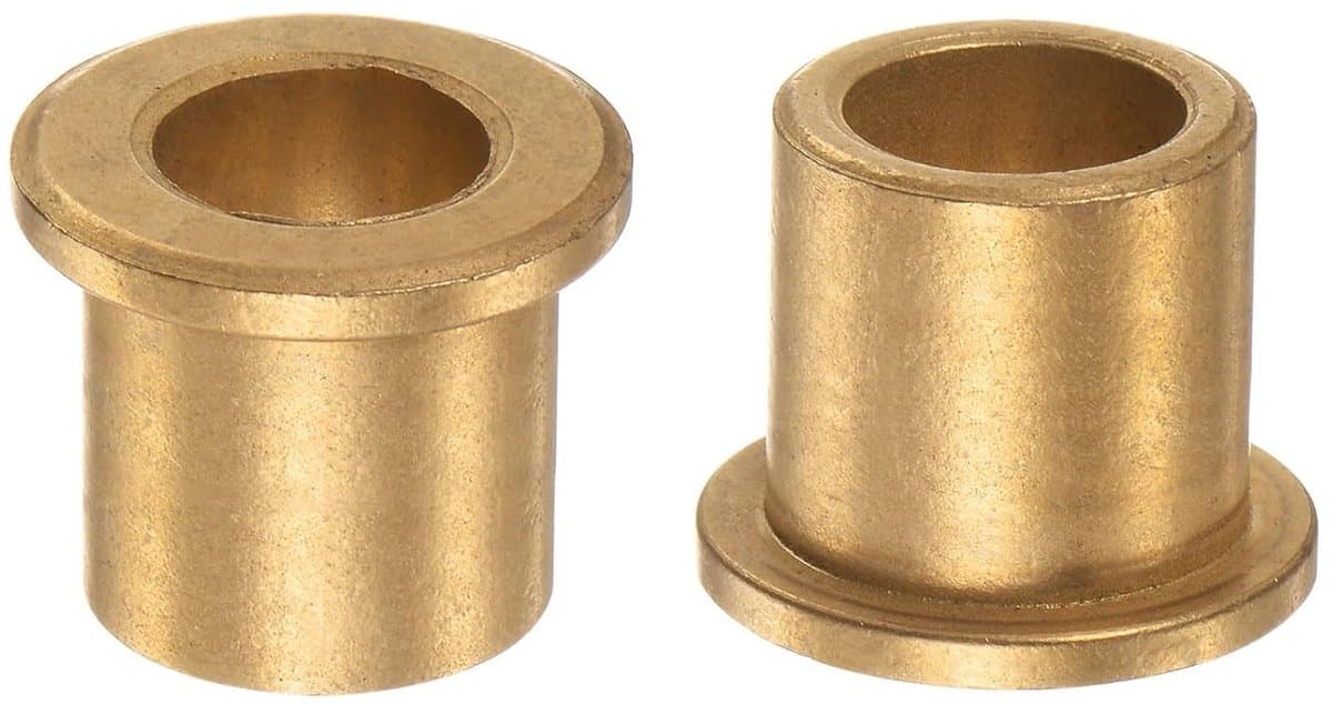 2 stuks flenslagerhulzen 14 mm diameter 20 mm OD 20 mm lengte 3 mm flens dikte bronsnaaf zelfsmerende bussen huls voor industriële installaties