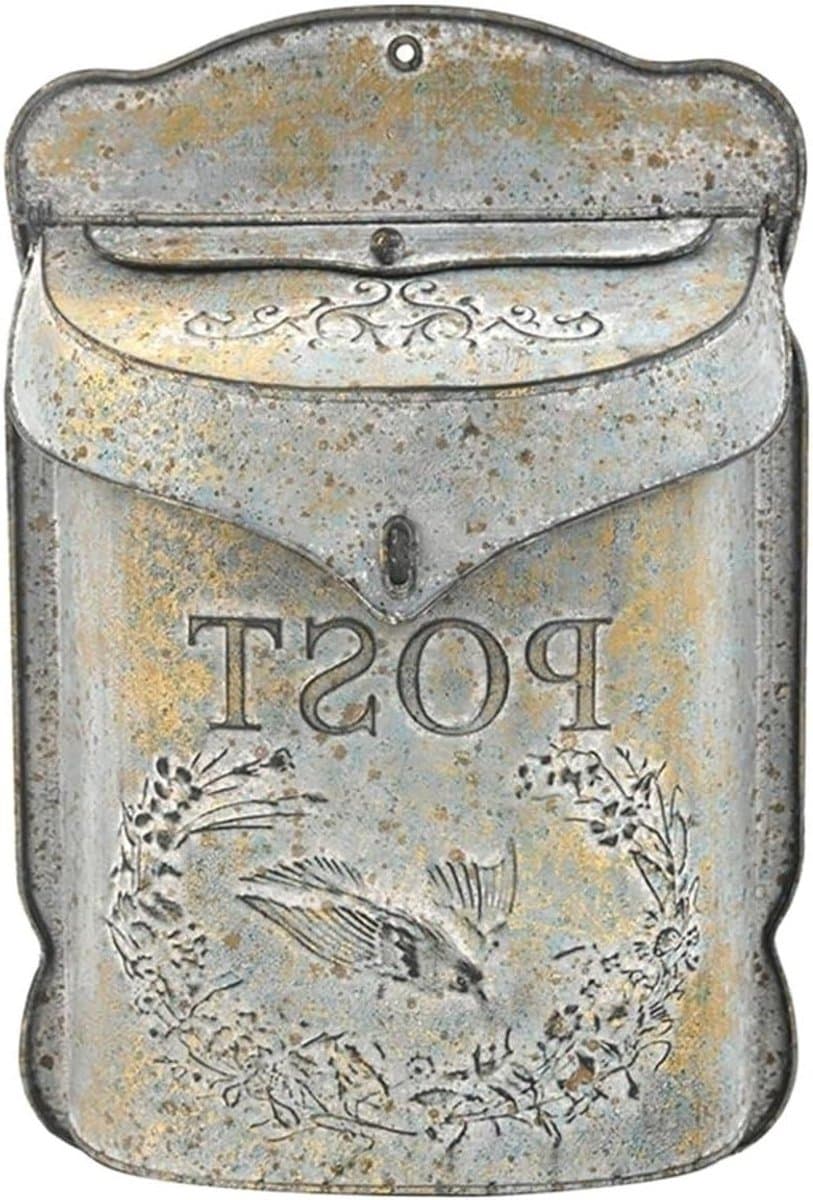 Brievenbus IJzer - Buitenpostvak - Post Ontvangen - Afsluitbaar Compartiment - 27x10x39.5cm - Grijs