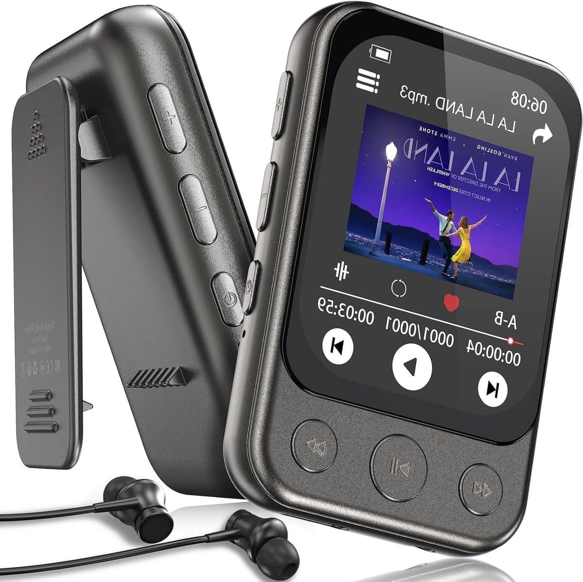 MP3-speler - Muziekspeler - Sport en Reizen - Bluetooth 5.3 met Luidspreker - 64 GB - Zwartbruin