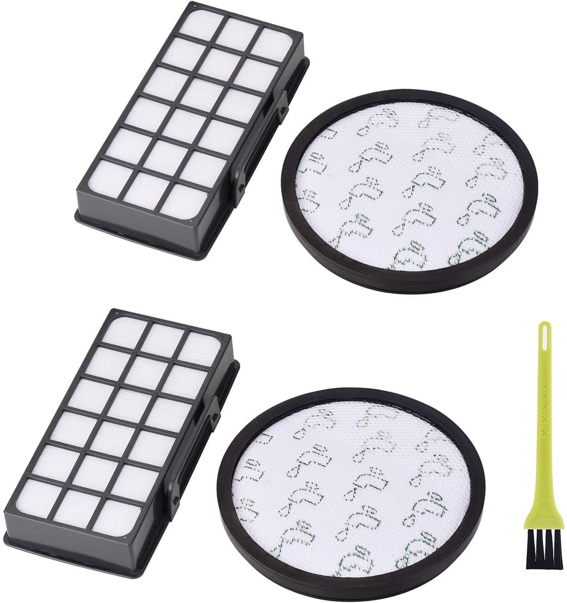 Solidchoice- Filterset 2 Stuks - Compatibel met Rowenta X-Trem Power Cyclonic - HEPA-filters - Schuimstoffilter - Reinigingsborstel - Zr006001 - Stofzuigerfilters