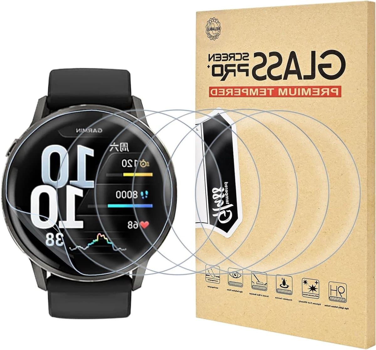 Set van 6 Schermprotectors voor Garmin Venu 4 45mm - Zelfherstellende TPU, Krasbestendig en HD Gevoeligheidsfilm voor Optimale Bescherming