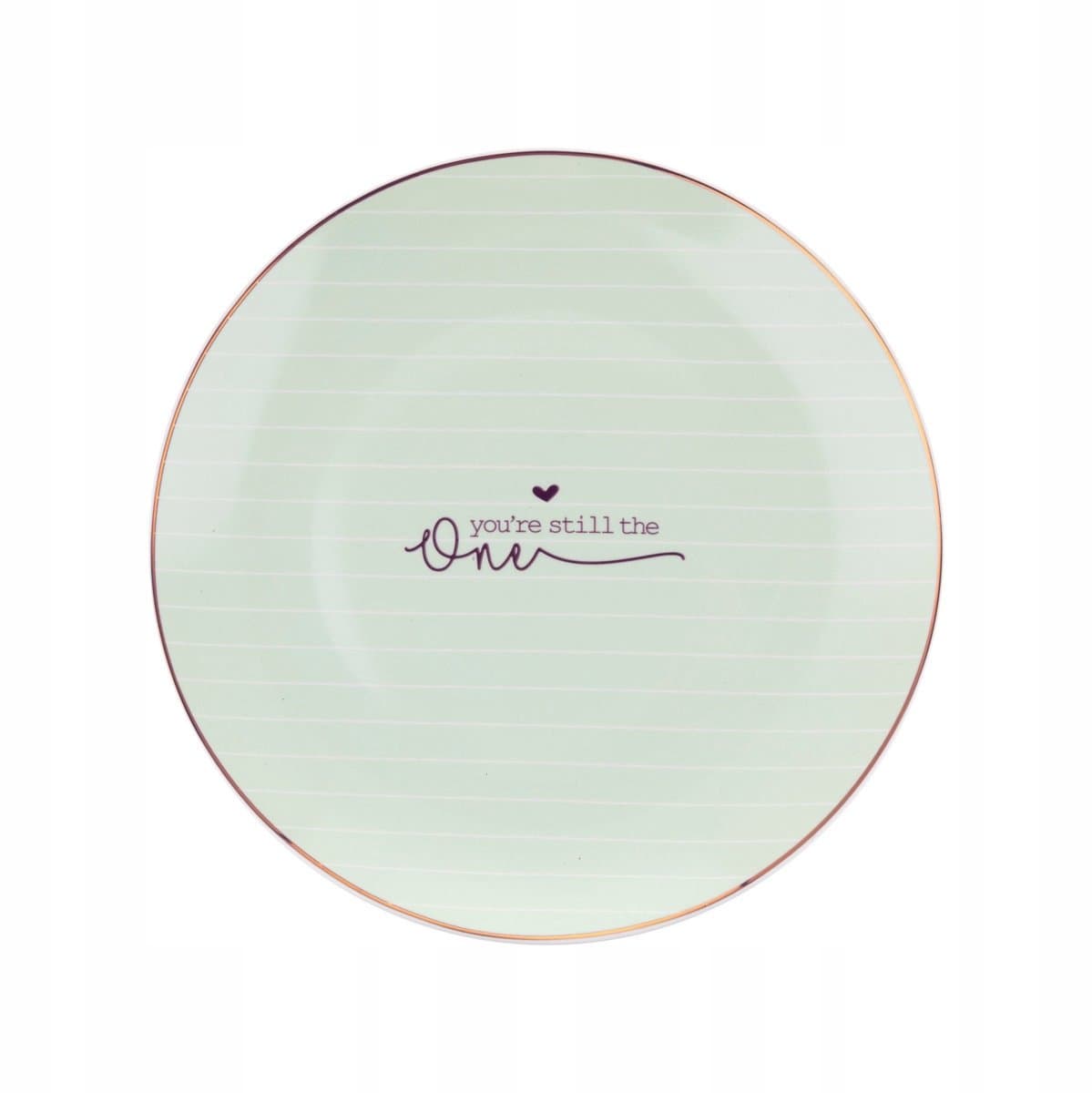 Florina Mint Stripes dessertbord 20 cm - Porselein