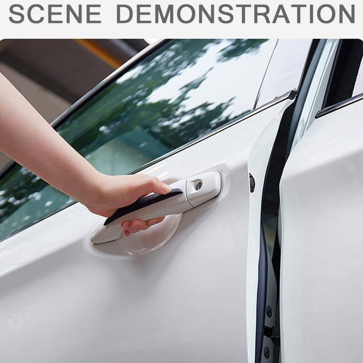 Deurbeschermers Auto - Kantbescherming Strips - Krassen Voorkomen - Glow-in-the-dark - 6 Stuks - Zwart