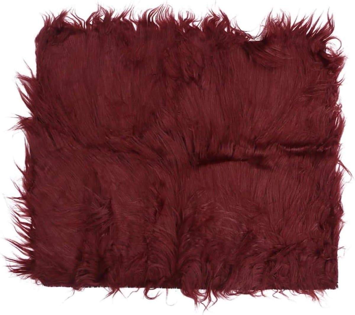Babydeken Harige Deken - Inbakerdeken Fotografie - Baby Comfort - Machinaal Gestikt - 60x50cm - Rood