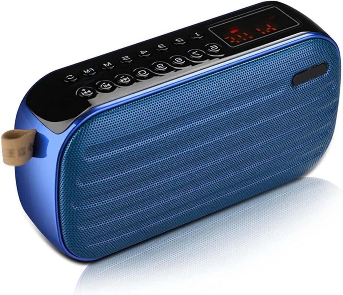Draagbare Speaker - Mini Radio - Muziek Luisteren - Zware Bas - Mini Formaat - Blauw