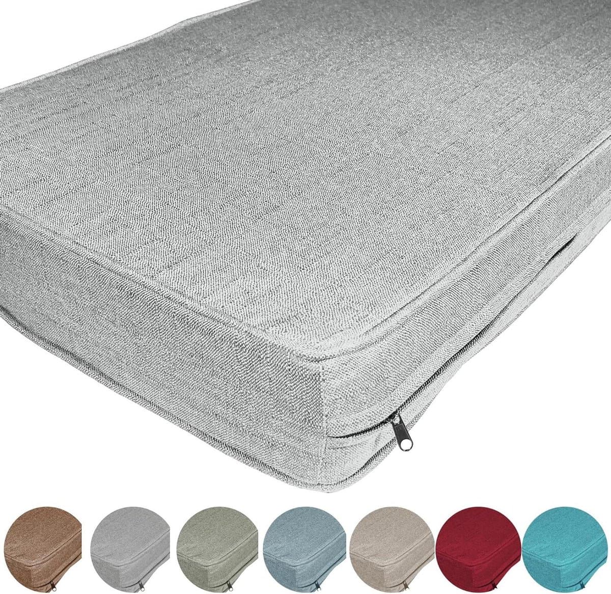 Bankkussen Linnen - Kussen Sofa - Comfortabel Zitten - Gemakkelijk te Reinigen - 50 x 180 cm - Beige
