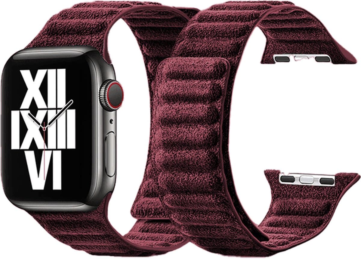 Alcantara Apple Watch Band - Red - 42/44/45mm & Ultra (49mm)