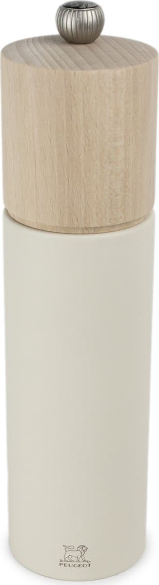 Peugeot handmatige beukenhouten zoutmolen - vederwit, 21 cm