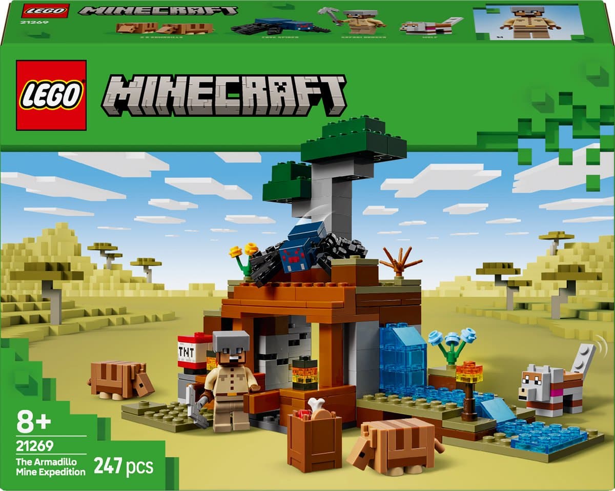 LEGO Minecraft 21269 De gordeldieren bij de mijn