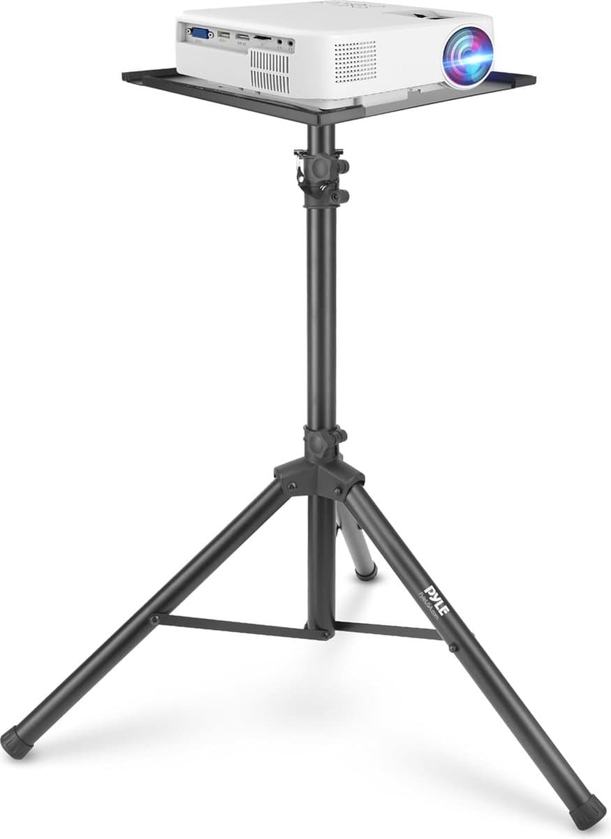 Pyle Projector/Laptop Stand, PC Standaard, Tripod Monitor Stand, Draagbare Studiostandaard voor DJ-Apparatuur, Met Verstelbare Hoogte