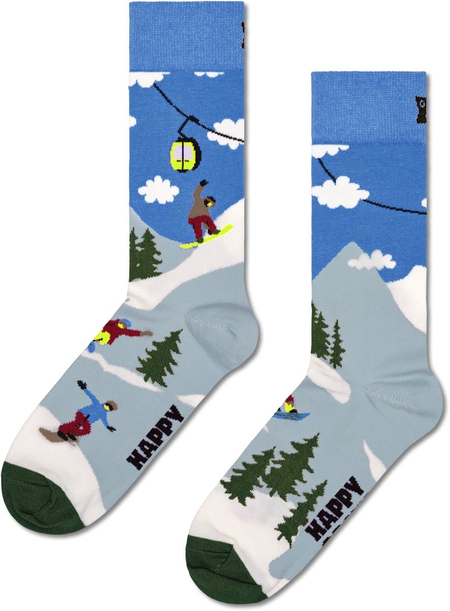 Happy Socks 1paar sokken - Heren & Dames - Maat 36-40 - Snowboarden, sneeuw