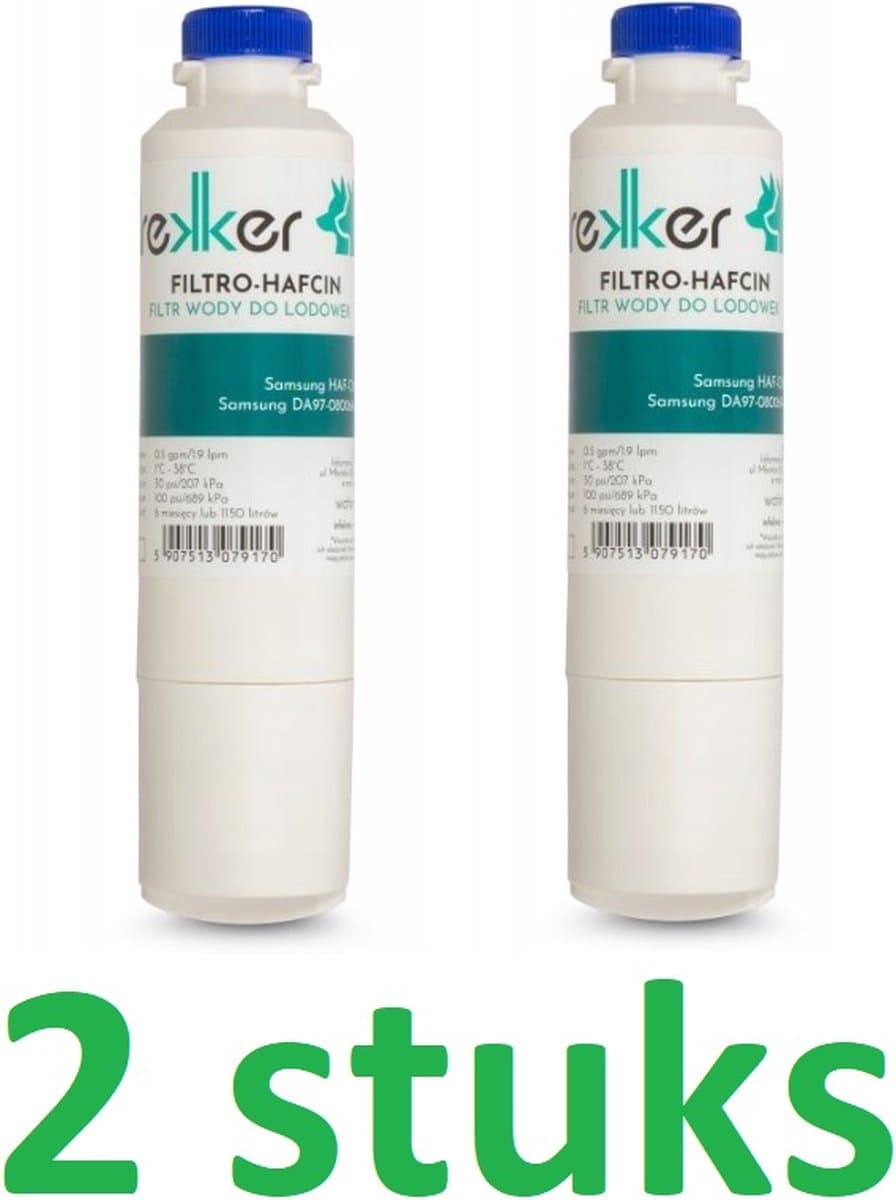 2 x Hoogwaardige vervanging DREKKER voor Samsung DA29-00020B HAF-CIN / EXP - Past op modellen van koelkasten zoals: RF56N9740SG, RF56M9540SR, RF56N9740SG, RF56J9041SR, RF24FSEDBSR/EG, RF24HSESBSR/EG, RF24HSESBSR/EF, RF56J9041SR/EG, RH57H90707F/EG ...