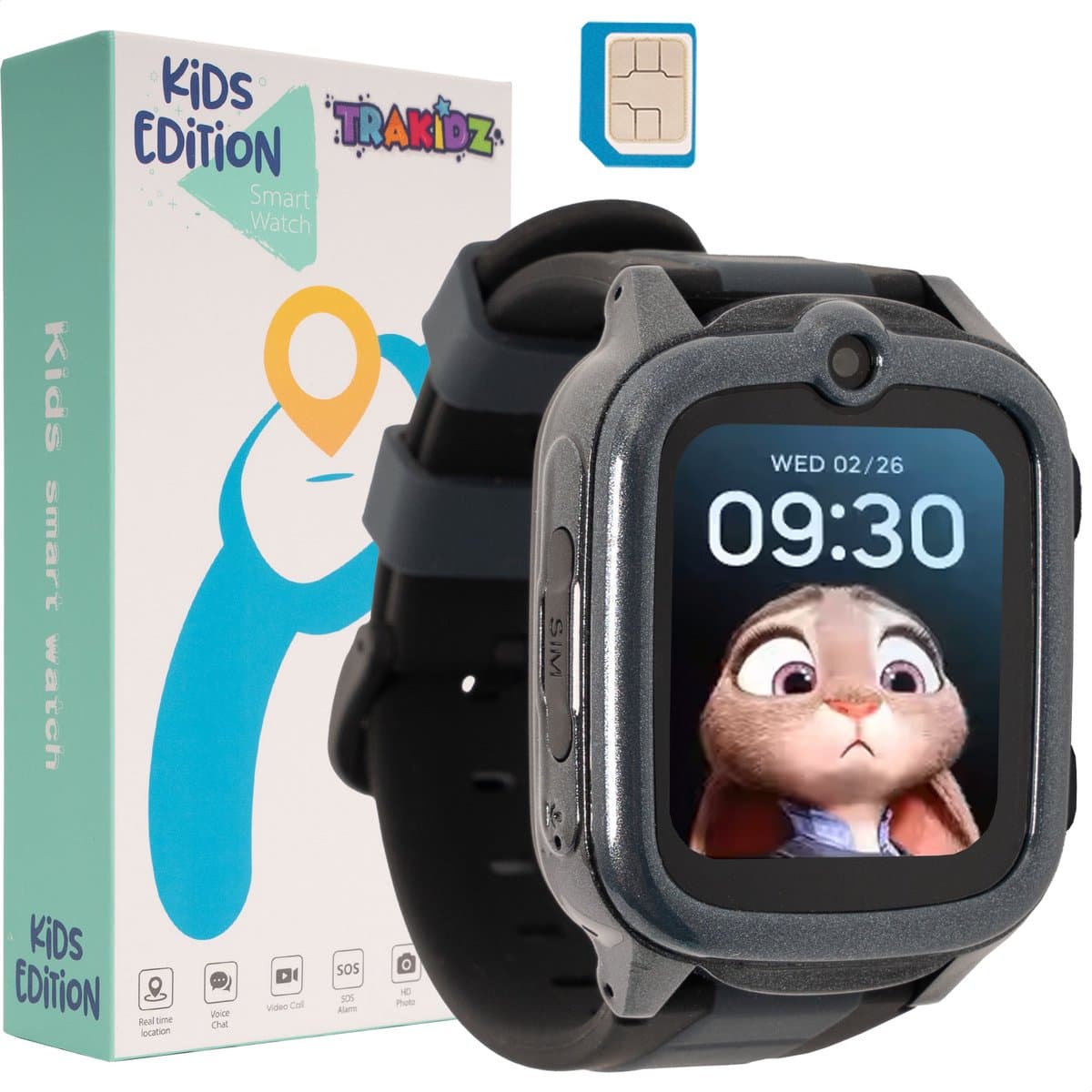 4G Smartwatch kinderen - GPS Horloge kind - HD Videobellen & Stappenteller - Speelgoed - Incl Simkaart