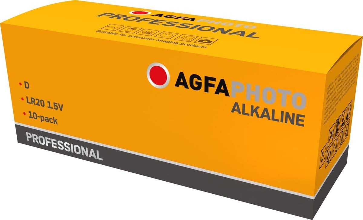 AgfaPhoto Batterie Alkaline Professional -D Mono 10St.