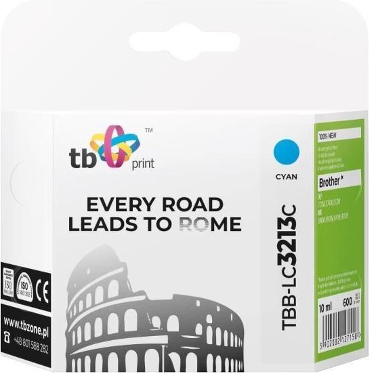 TB Print TBB-LC3213C inktcartridge 1 stuk(s) Compatibel Cyaan