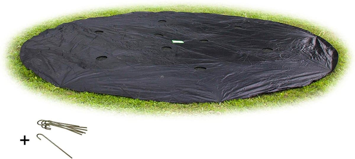 EXIT Groundlevel Trampoline Afdekhoes ø427cm - Trampoline Beschermhoes - Weerbestendig - Rond - Afdekzeil
