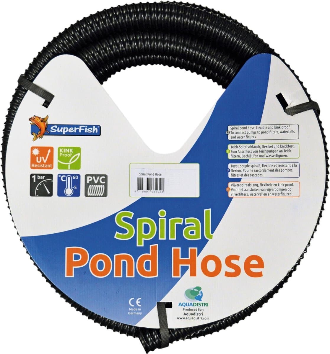 Superfish Spiraalslang Zwart - Filters - 30 m 32 Mm