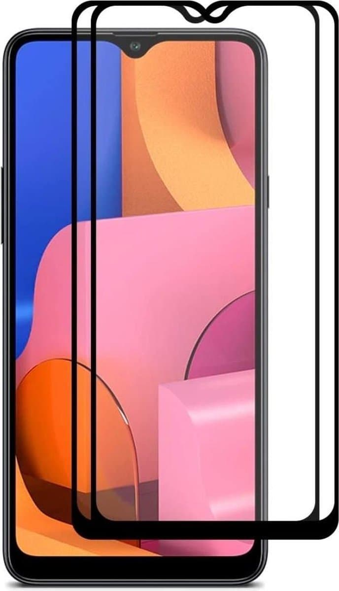 Volledige dekking Screenprotector Glas - Tempered Glass Screen Protector Geschikt voor: Samsung Galaxy A20S - 2x